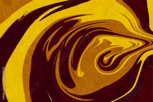 Abstract fluid marble texture with brown and golden tones, organic swirling shapes, luxurious artistic background for premium designs and creative projects.