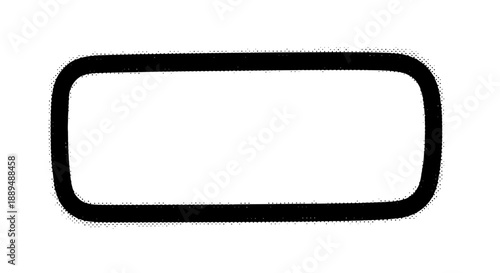 A simple black rectangular outline with rounded corners on a white background, perfect for graphic design elements and frames