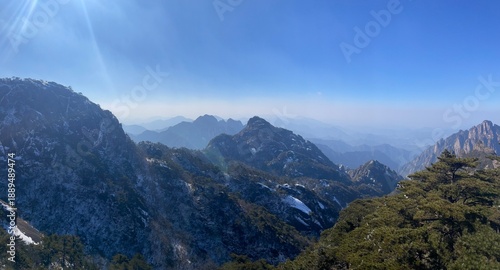 mountain landscape with clouds