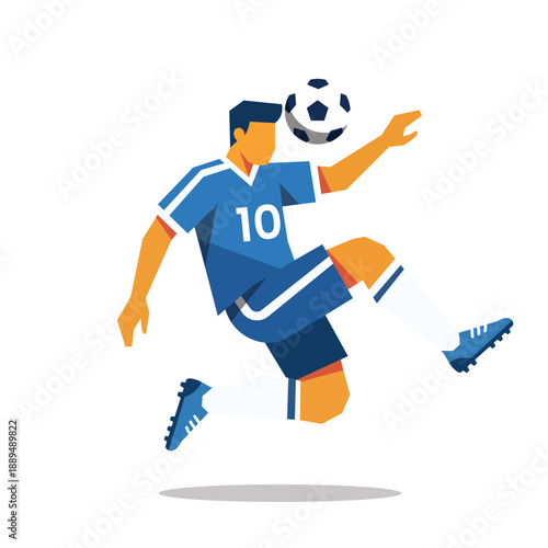 soccer players pose or movement when play with ball