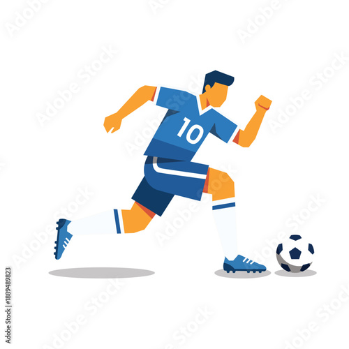 soccer players pose or movement when play with ball