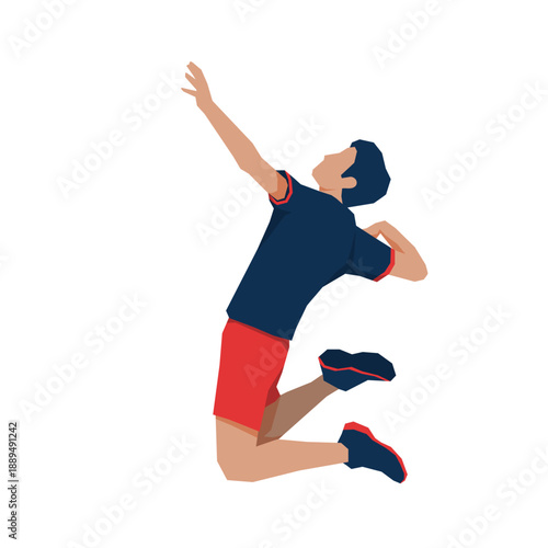 volleyball players pose or movement when play volleyball