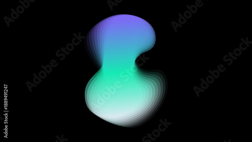 Photos Abstract Blue and Teal Background with Dynamic Wavy Layers, Elegant Gradient Flow, and Modern Minimalist Design for Corporate Technology Projects