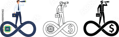 A businessman looks to the future of artificial intelligence and finance