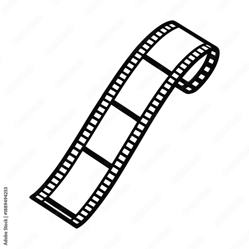Fototapeta premium Film Strip Icon Illustration