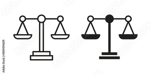 Ethics icon, line symbols on white background. EPS10