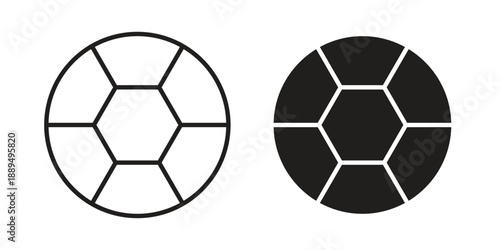 Football icon, line symbols on white background. EPS10