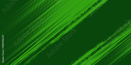 Modern green sporty background template vector with shiny lines and lights. futuristic