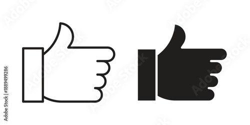 Like icon, line symbols on white background. EPS10