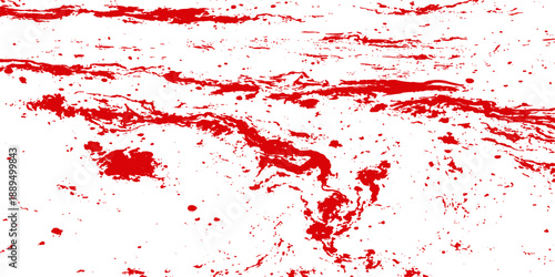 A grunge red paint splash background featuring artistic blood splatters and ink drips on a textured vector illustration backdrop for a creative banner design