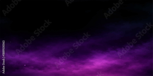 An abstract purple and blue smoke background features a dark glowing texture with motion waves and light energy rays for a creative wallpaper design