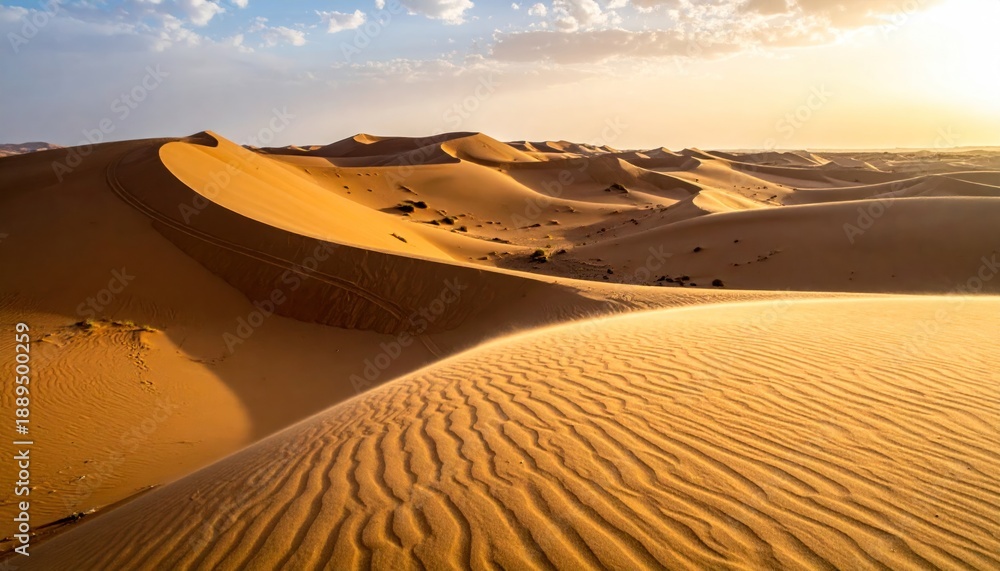custom made wallpaper toronto digitalGolden Desert Dunes Under a Warm Sunset Sky.