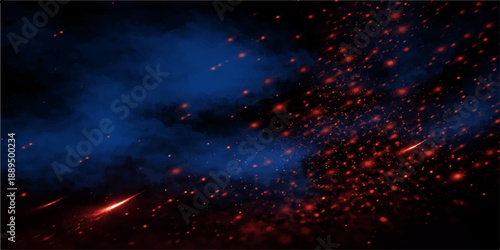 An abstract universe nebula background featuring a glowing cosmos galaxy with bright stars and dark space dust textures in a fantasy astronomy night sky