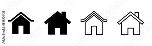 House icon set representing home residence and real estate vector illustration isolated on white background