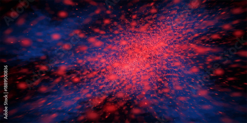 An abstract red and black background featuring a hot inferno of fire and burning flames with an explosion of light and energy against a dark smoke pattern for an art wallpaper design