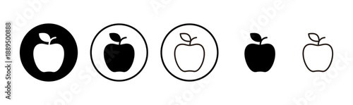 Apple icon logo design. Apple sign and symbols for web design.
