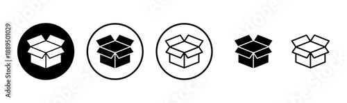 Box icon logo design. box sign and symbol, parcel, package