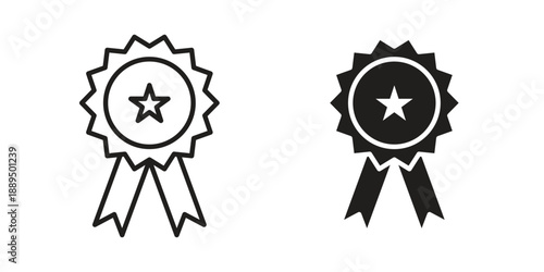 Patented icon, line symbols on white background. EPS10