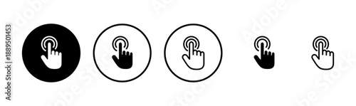 Hand cursor icon logo design. cursor sign and symbol. hand cursor icon clik