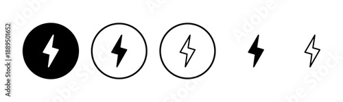 Lightning icon logo design. electric sign and symbol. power icon. energy sign
