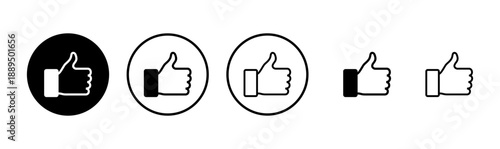 Like icon logo design. Thumbs up sign and symbol. Hand like