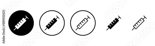 Syringe icon logo design. injection sign and symbol.vaccine icon