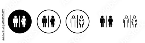 Toilet icon logo design. Girls and boys restrooms sign and symbol. bathroom sign. wc, lavatory