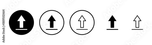 Upload icon logo design. load data sign and symbol