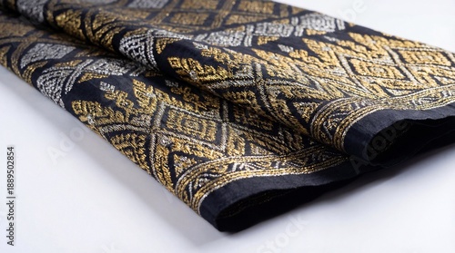 close up songket sampin white background