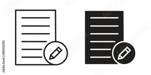 Register icon, line symbols on white background. EPS10
