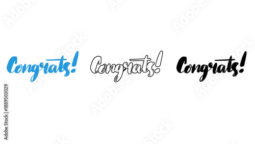A colorful congratulatory message written in different fonts and colors on a white background