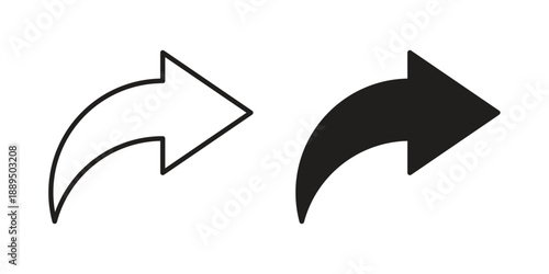 Reply icon, line symbols on white background. EPS10