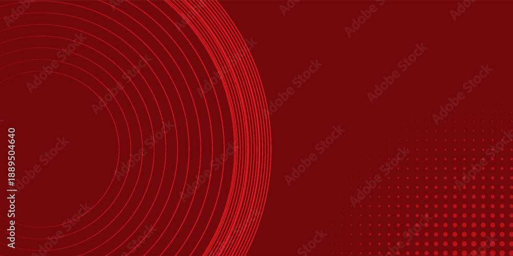 Obraz premium Backdrop red circle background with dynamic shapes composition vector abstract simple circle