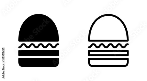 Burger icon symbol for apps and websites. burger sign and symbol. hamburger