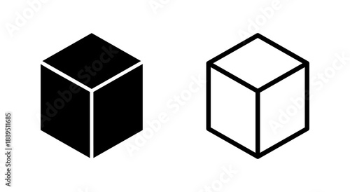 Box icon symbol for apps and websites. box sign and symbol, parcel, package