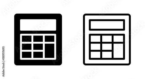 Calculator icon symbol for apps and websites. Accounting calculator sign and symbol.