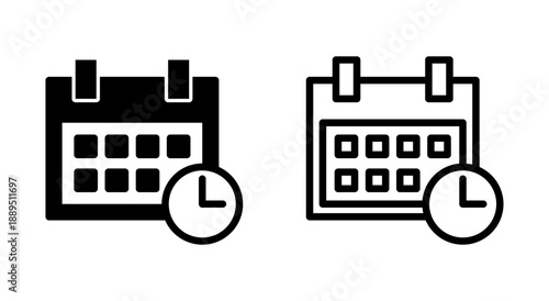 Calendar icon symbol for apps and websites. Calender sign and symbol. Schedule icon symbol