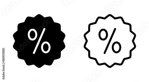 Discount icon symbol for apps and websites. Discount tag sign and symbol