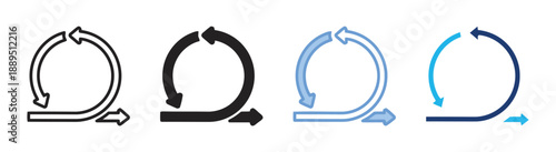 Agile development methodology diagram with circular process, iterative workflow, cycle, and continuous improvement symbols on white background isolated