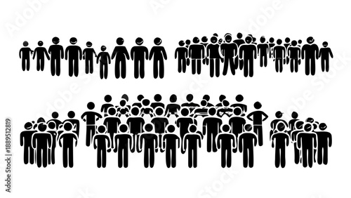 Diverse group of people standing together in unity and solidarity