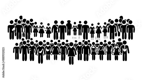 Diverse group of people standing together in unity and solidarity