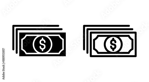 Money icon symbol for apps and websites. Money sign and symbol