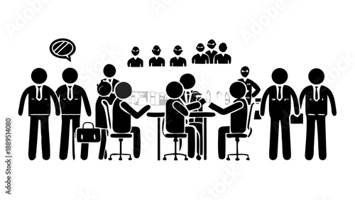 Business team meeting with diverse professionals collaborating