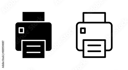 Print icon symbol for apps and websites. printer sign and symbol