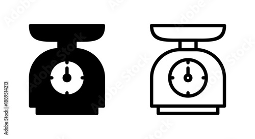 Scales icon symbol for apps and websites. Weight scale sign and symbol