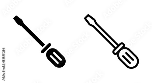 Screwdriver icon symbol for apps and websites. tools sign and symbol