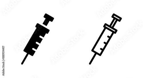 Syringe icon symbol for apps and websites. injection sign and symbol.vaccine icon