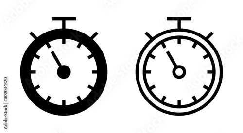 Stopwatch icon symbol for apps and websites. Timer sign and symbol. Countdown icon. Period of time