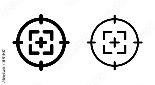 Target icon symbol for apps and websites. goal icon vector. target marketing sign and symbol