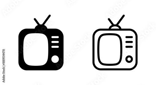 Tv icon symbol for apps and websites. television sign and symbol
